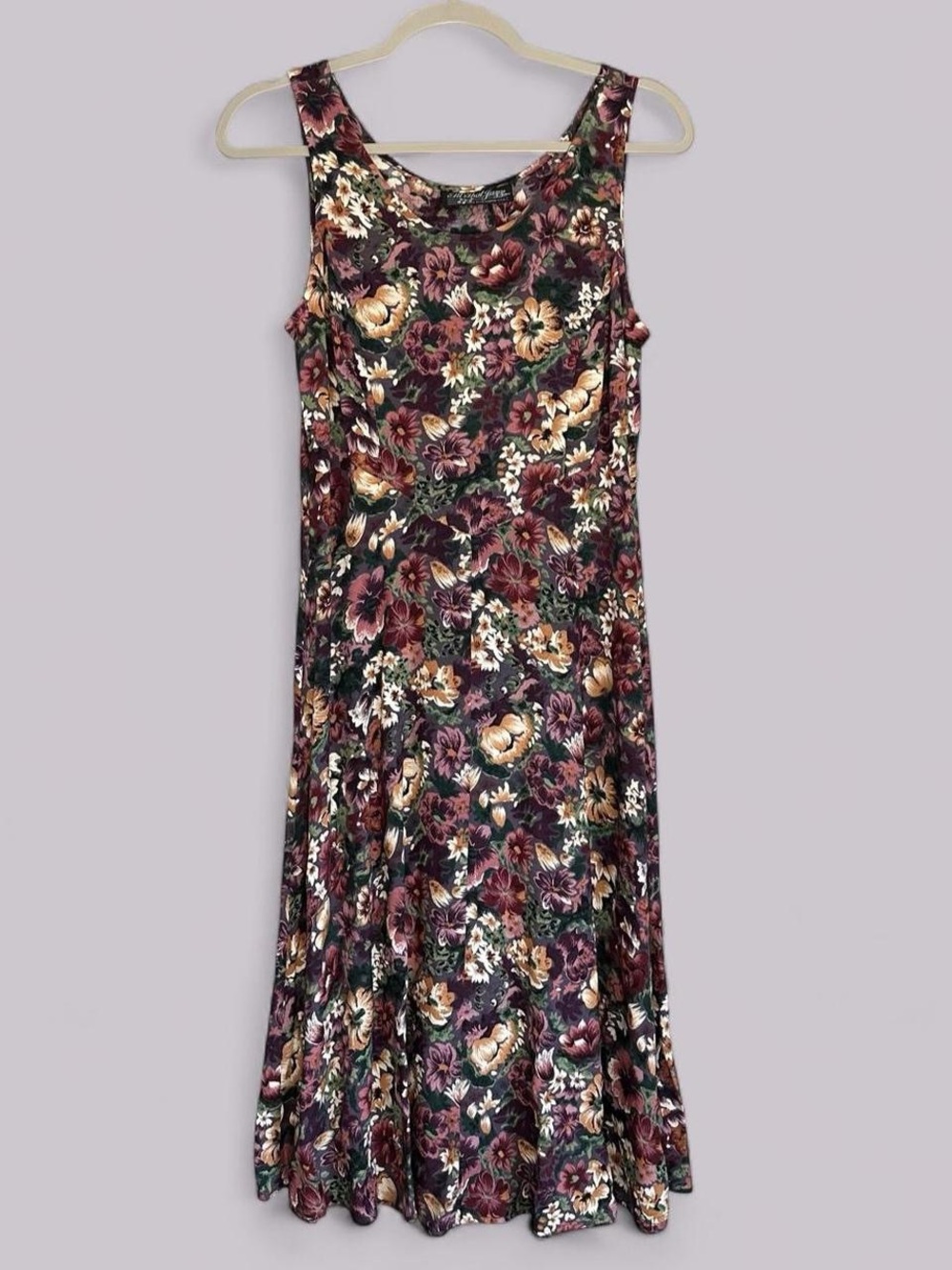 Vintage 90s All That Jazz Floral Midi/Maxi Dress